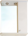 "Диона"  SMARTsant зеркало со шкафчиком и полкой, с подсветкой, правая версия, 65см 