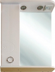 "Тефия"  SMARTsant зеркало со шкафчиком и полкой, с подсветкой, левая версия, 55см 