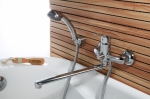 Смеситель  Zenta "ФАЙН" для ванны, излив 300 мм переключатель с керамическими пластинами