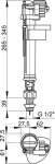 Клапан для унитаза ALKAPLAST нижняя подводка 1/2" - металл